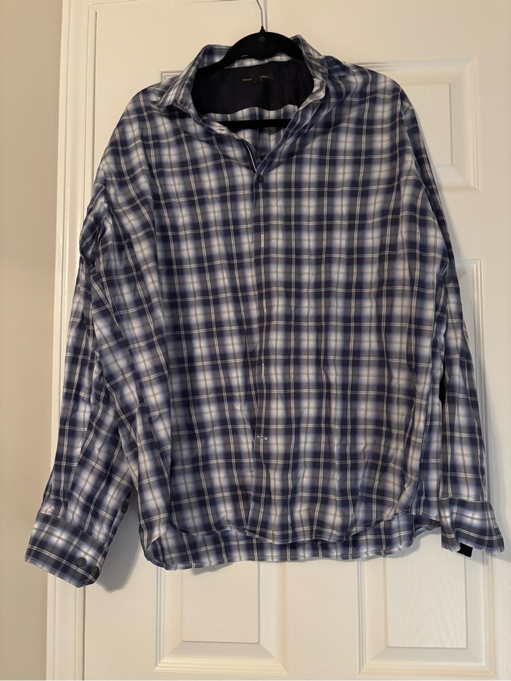 Banana Republic Blue Plaid Lightweight Shirt